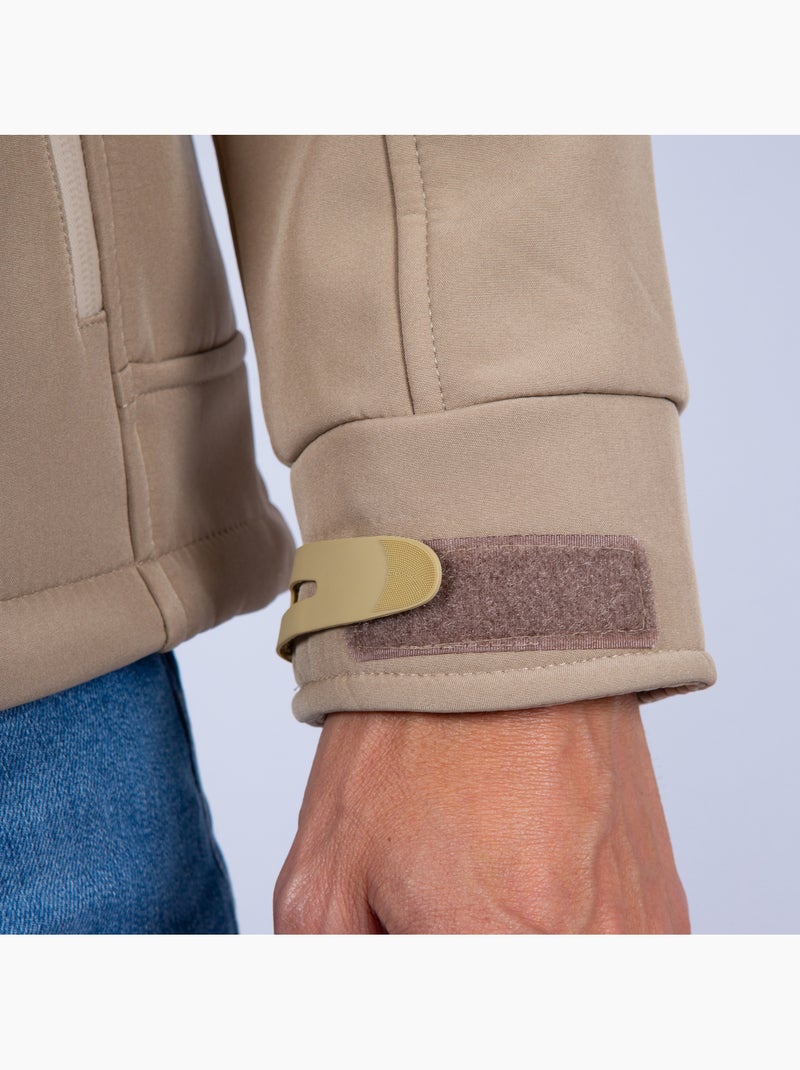 Veste softshell homme ou femme 'breizh océan' doublure polaire déperlante Sable - Kiabi