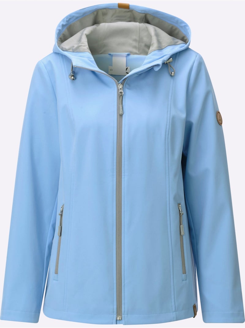 Veste Softshell Idéal Pour La Mi-saison ! - Taille Standard - Witt Bleu ciel - Kiabi