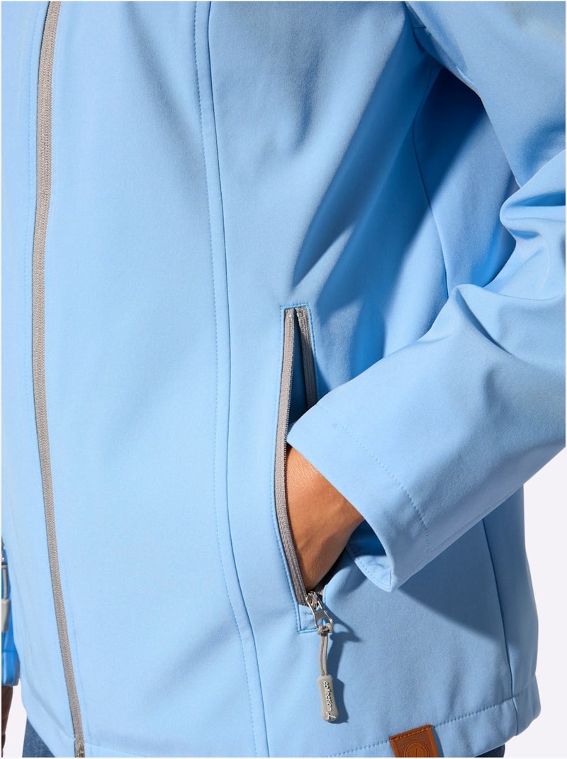 Veste Softshell Idéal Pour La Mi-saison ! - Taille Standard - Witt Bleu ciel - Kiabi