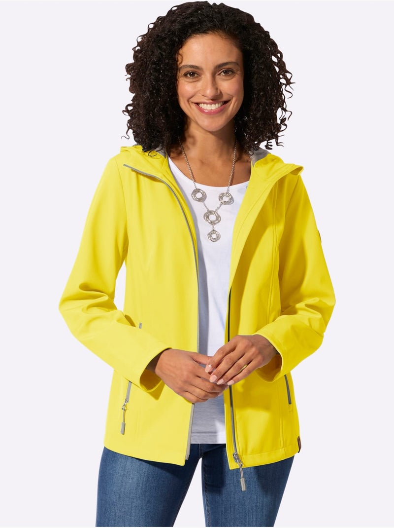Veste Softshell Idéal Pour La Mi-saison ! - Taille Standard - Witt Jaune/Vert - Kiabi