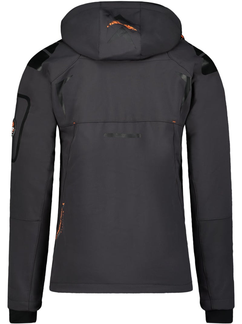 Veste softshell imperméable à capuche amovible tourmaline – canadian peak Gris foncé - Kiabi