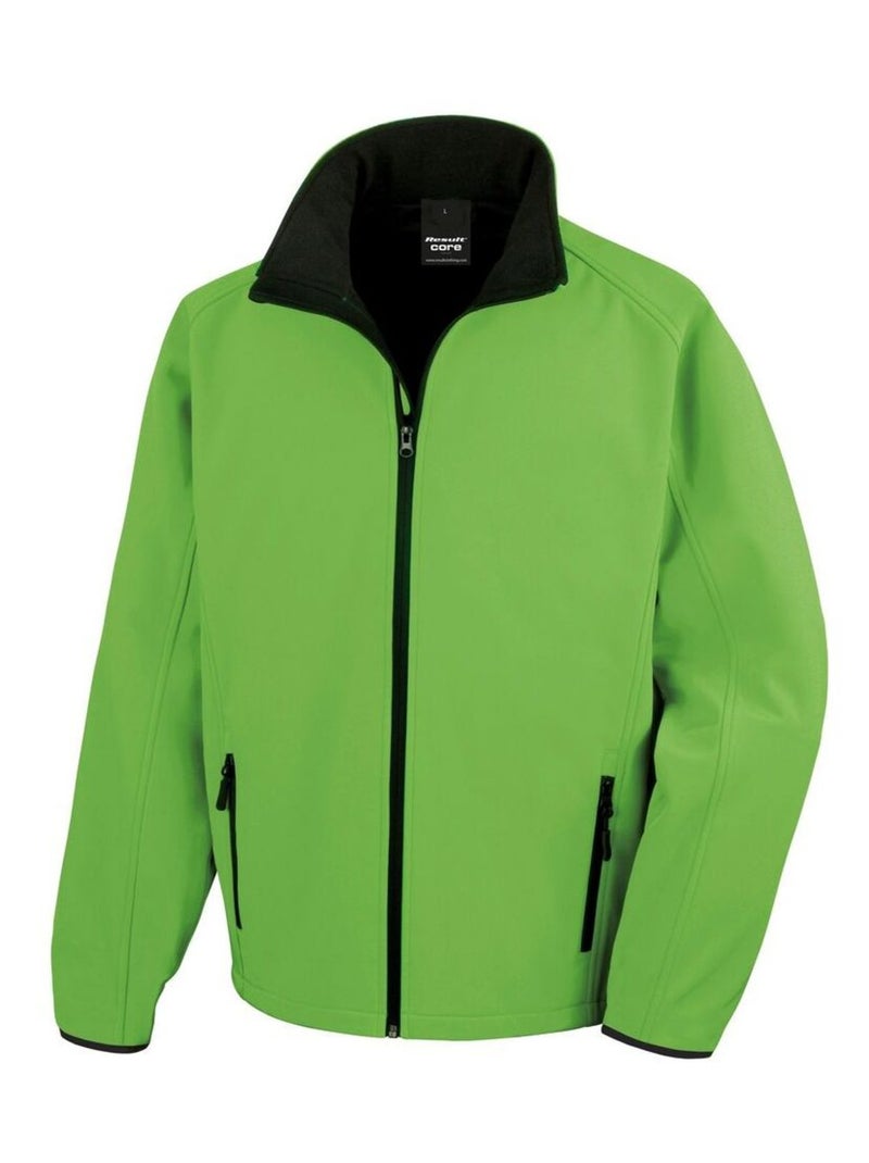 Veste softshell motif/style uni - result core Vert fluo - Kiabi