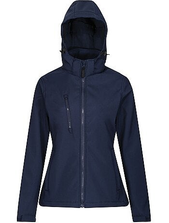 Veste softshell unie à capuche amovible et poche sur poitrine - regatta professional