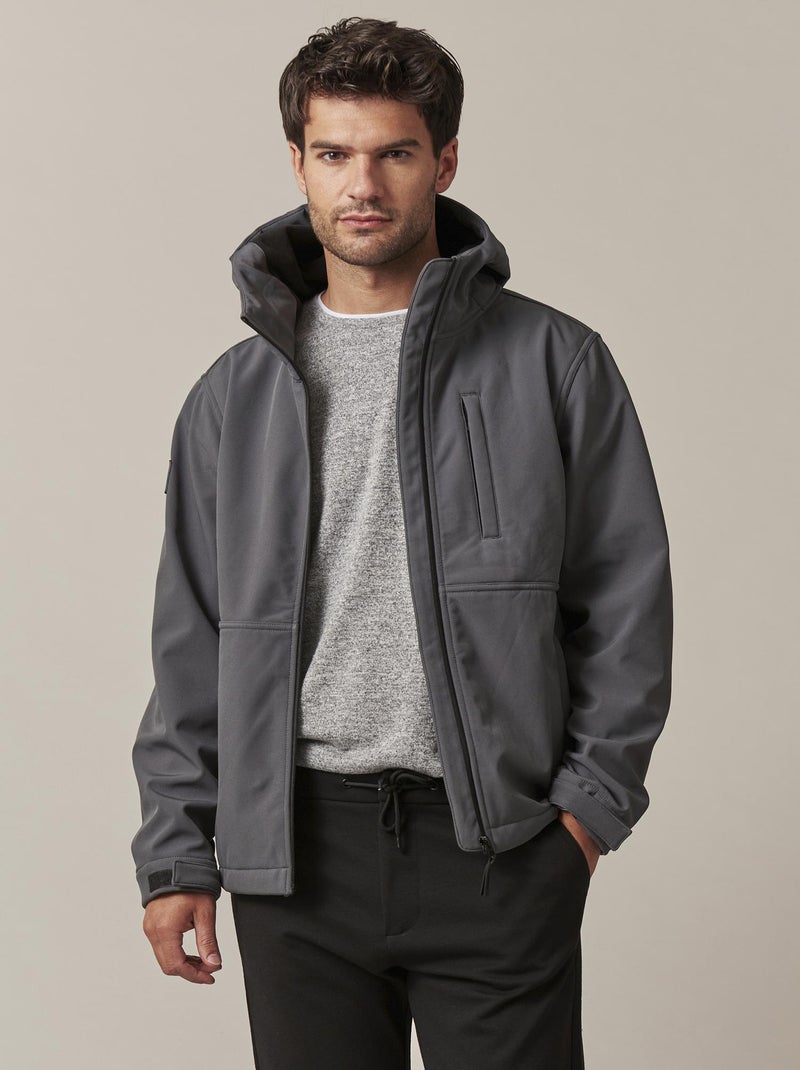 Veste streetwear unie à capuche  'Deeluxe' Gris - Kiabi