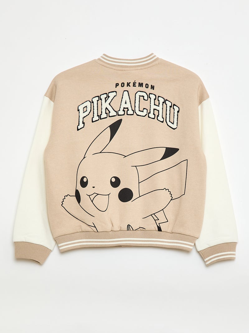 Veste style américain 'Pikachu' 'Pokémon' Beige - Kiabi