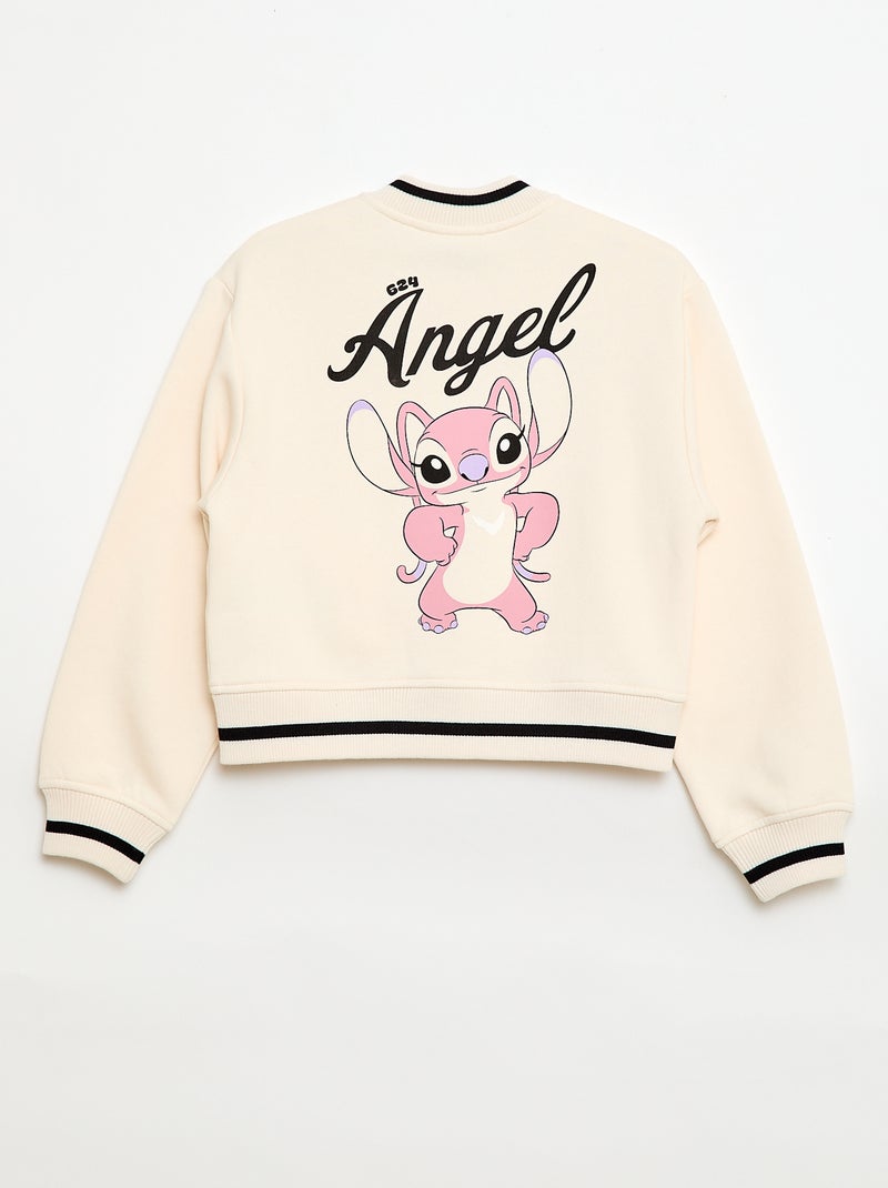Veste style américain 'Stitch' Blanc - Kiabi