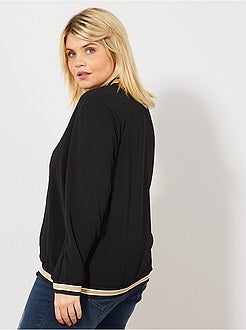 Veste style bomber avec détail col et poignets - Kiabi