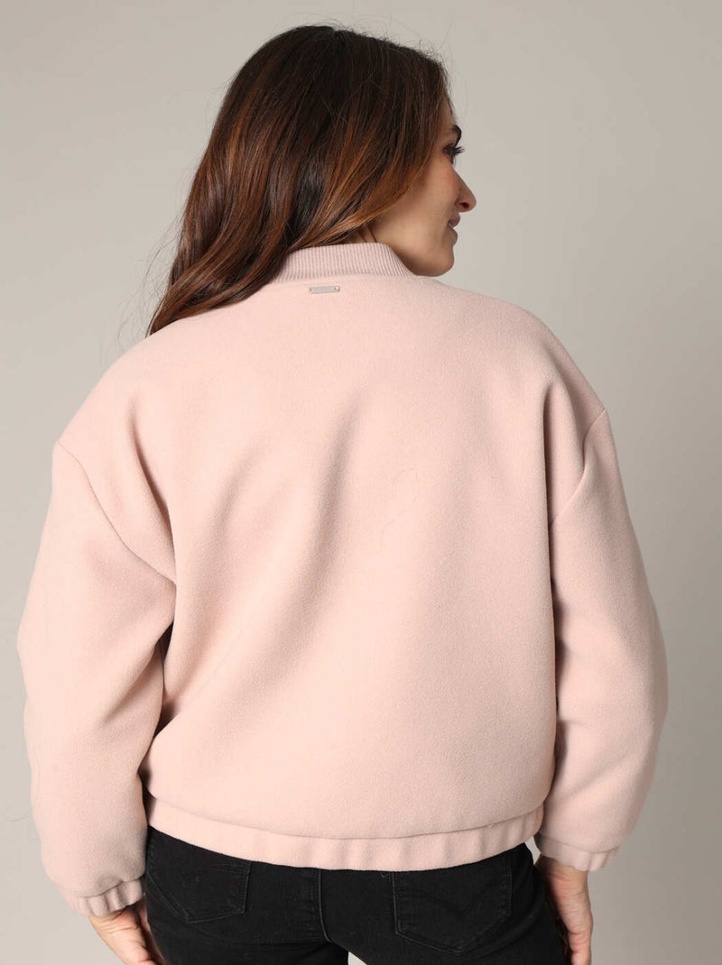Veste style bomber en tissu doux 'Deeluxe' Rose clair - Kiabi