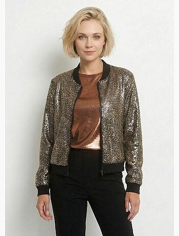 Veste style bomber imprimé métallisé - AFIBEL