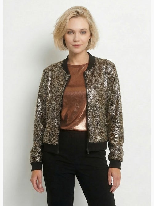 Veste style bomber imprimé métallisé - AFIBEL - Kiabi