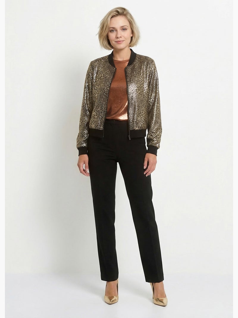 Veste style bomber imprimé métallisé - AFIBEL Multicolore - Kiabi