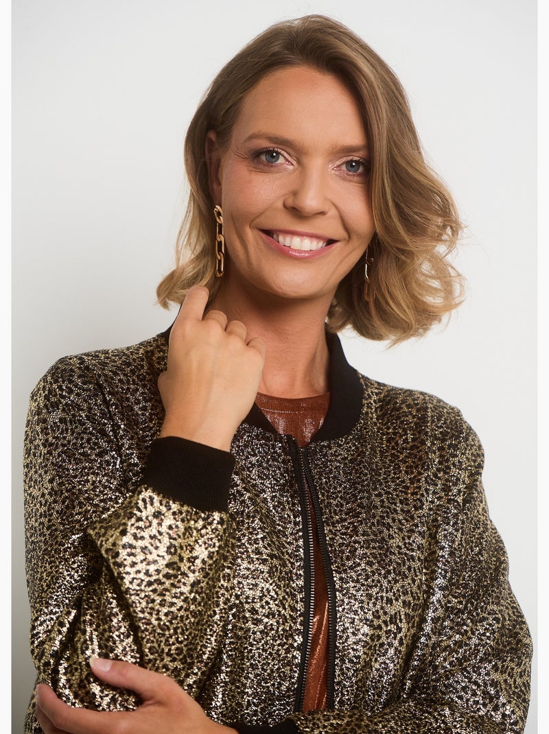 Veste style bomber imprimé métallisé - AFIBEL Multicolore - Kiabi