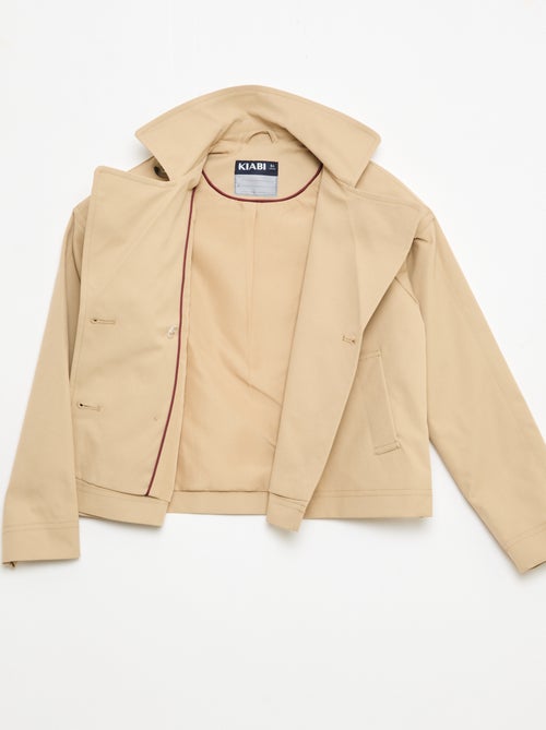 Veste style trench col tailleur - Kiabi