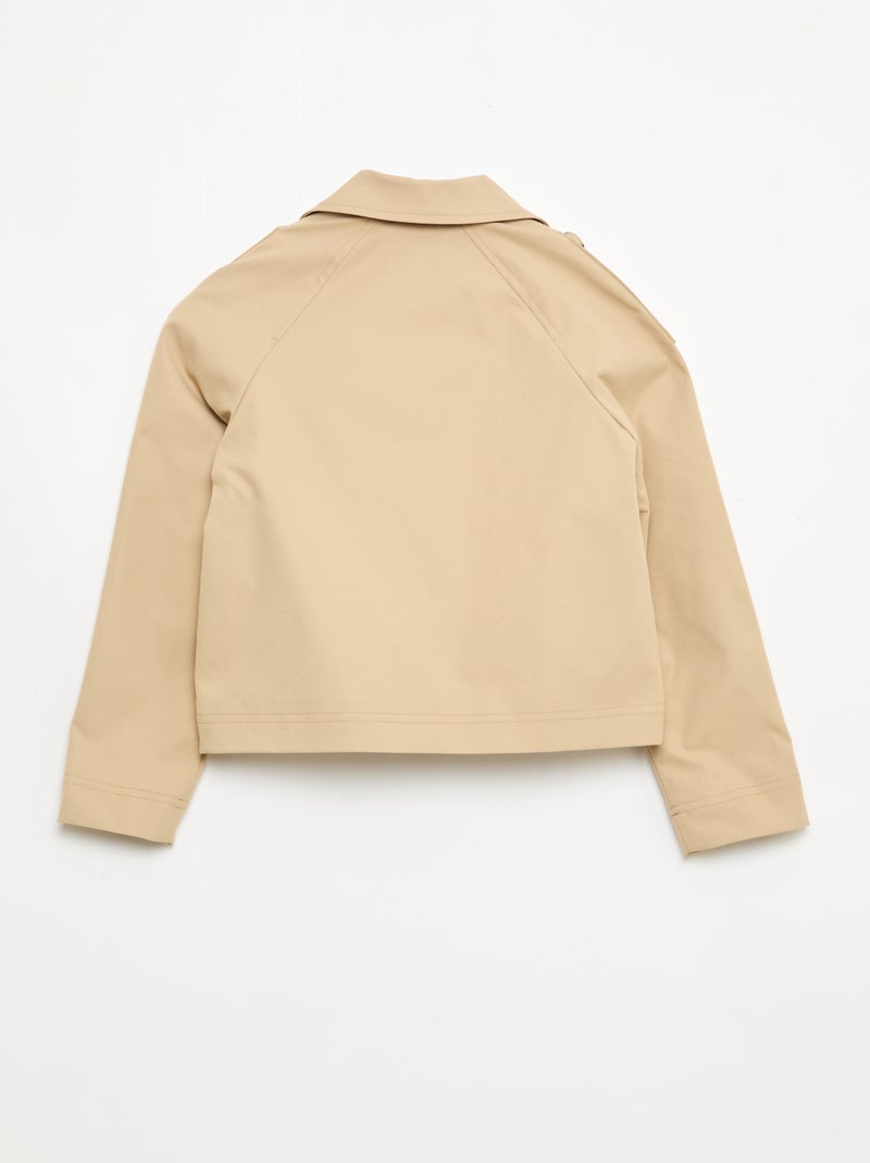 Veste style trench col tailleur Beige - Kiabi