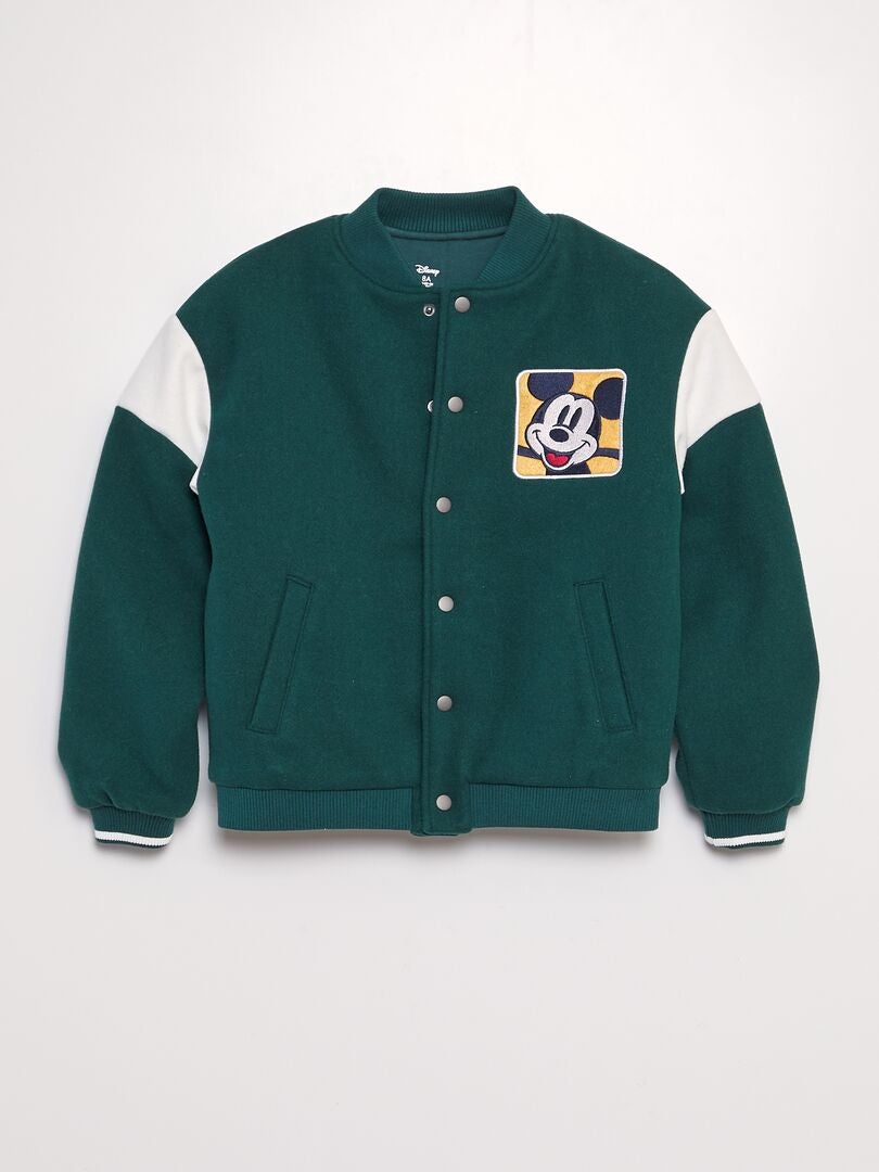 Veste style université américaine 'Mickey' 'Disney' Vert - Kiabi