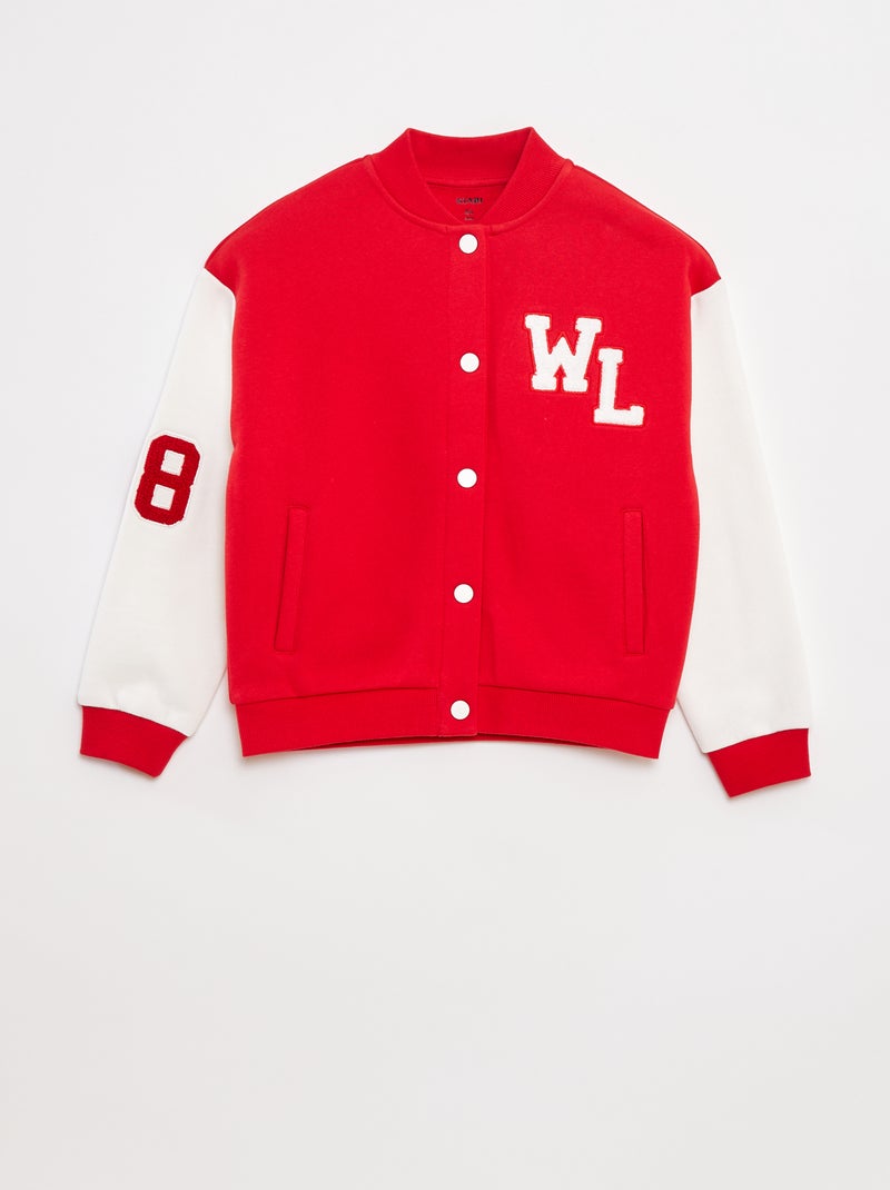 Veste style université américaine Rouge - Kiabi