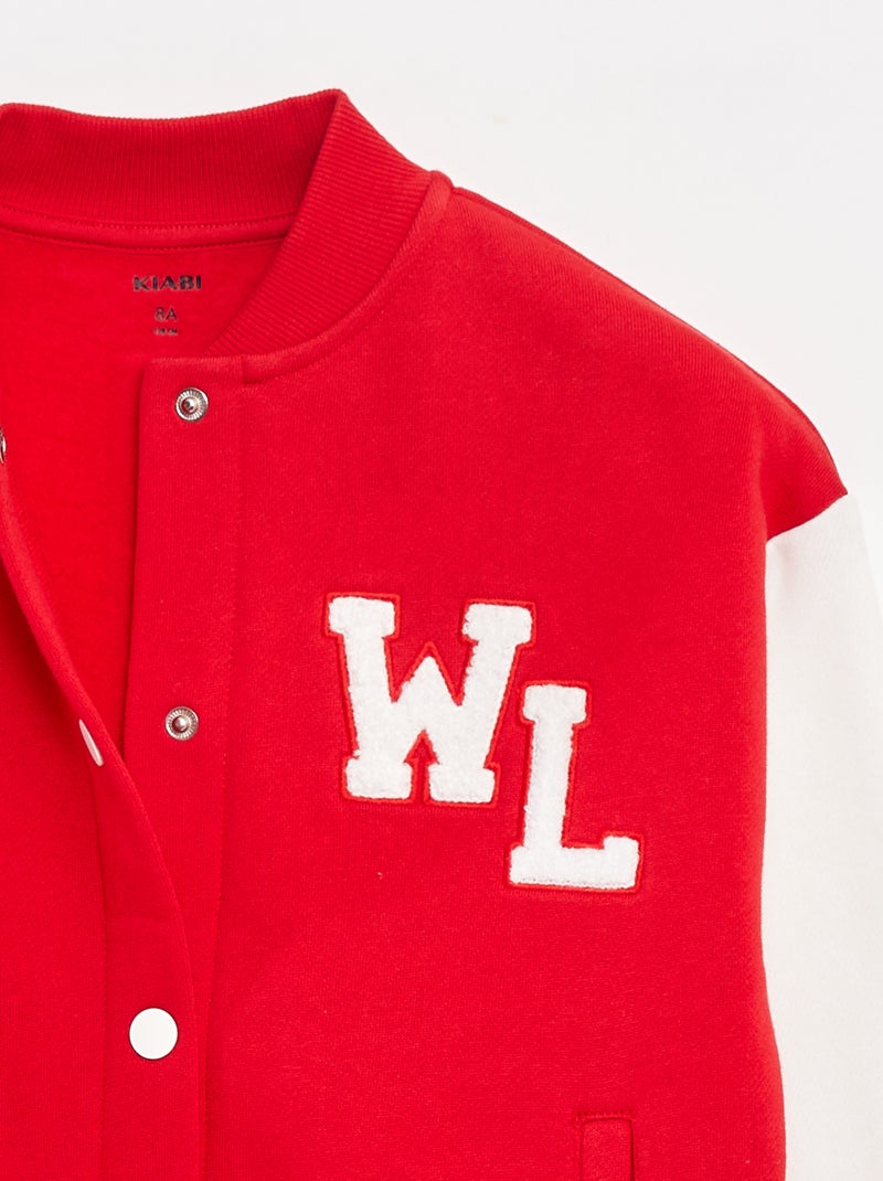 Veste style université américaine Rouge - Kiabi