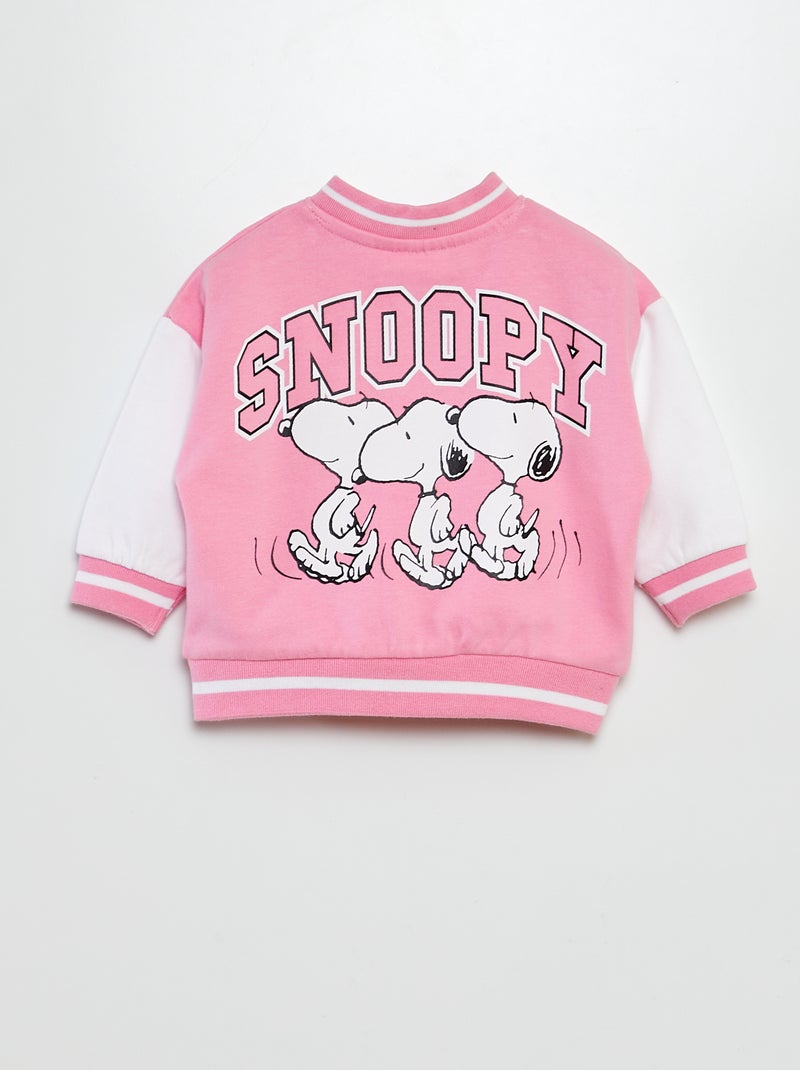Veste style université américaine 'Snoopy' Rose - Kiabi