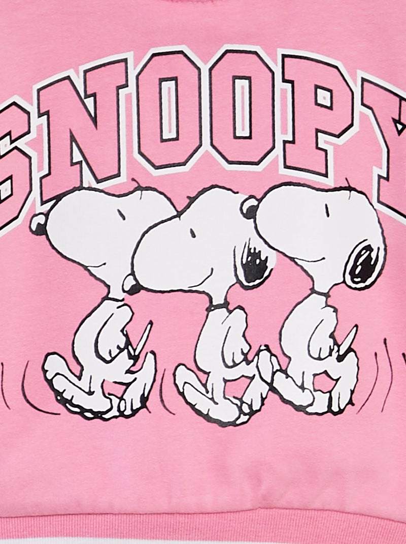 Veste style université américaine 'Snoopy' Rose - Kiabi