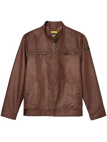 Veste Suédine Effet Vieilli Multipoches - ATLAS FOR MEN
