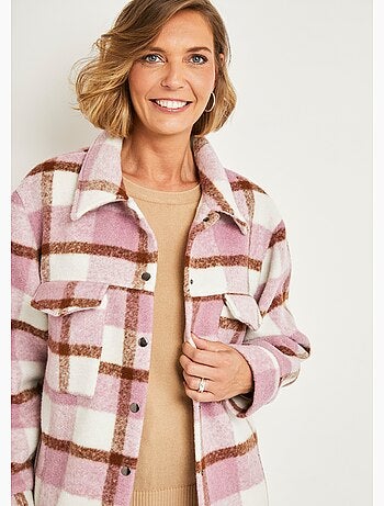 Veste surchemise chaude carreaux