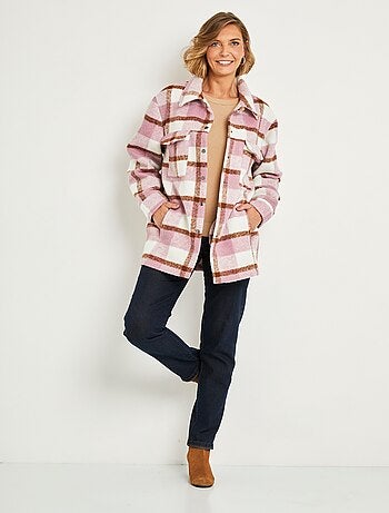 Veste surchemise chaude carreaux