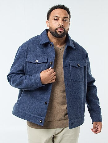 Veste surchemise chaude en laine