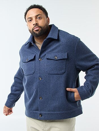Veste surchemise chaude en laine