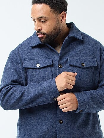 Veste surchemise chaude en laine