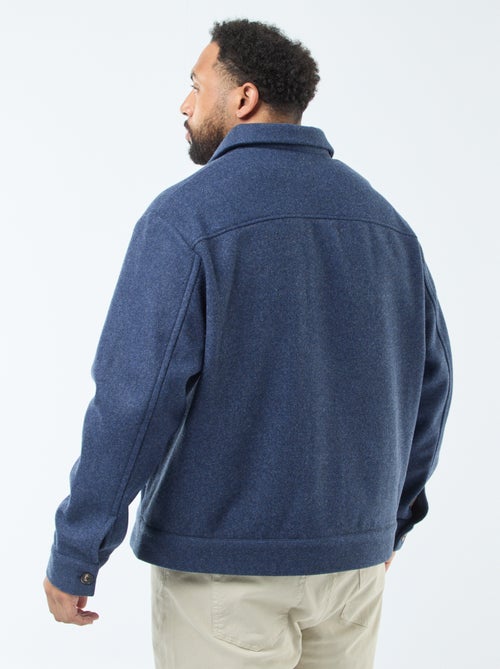 Veste surchemise chaude en laine - Kiabi
