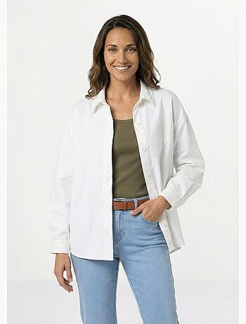 Veste surchemise coton broderie anglaise - afibel