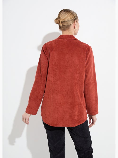 Veste surchemise velours milleraies col tailleur - Kiabi