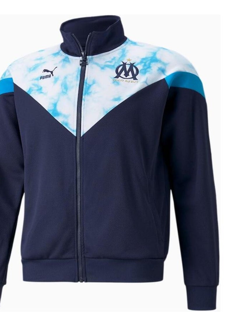 Veste survêtement 'Puma' 'OM Iconic Mcs ' Bleu - Kiabi