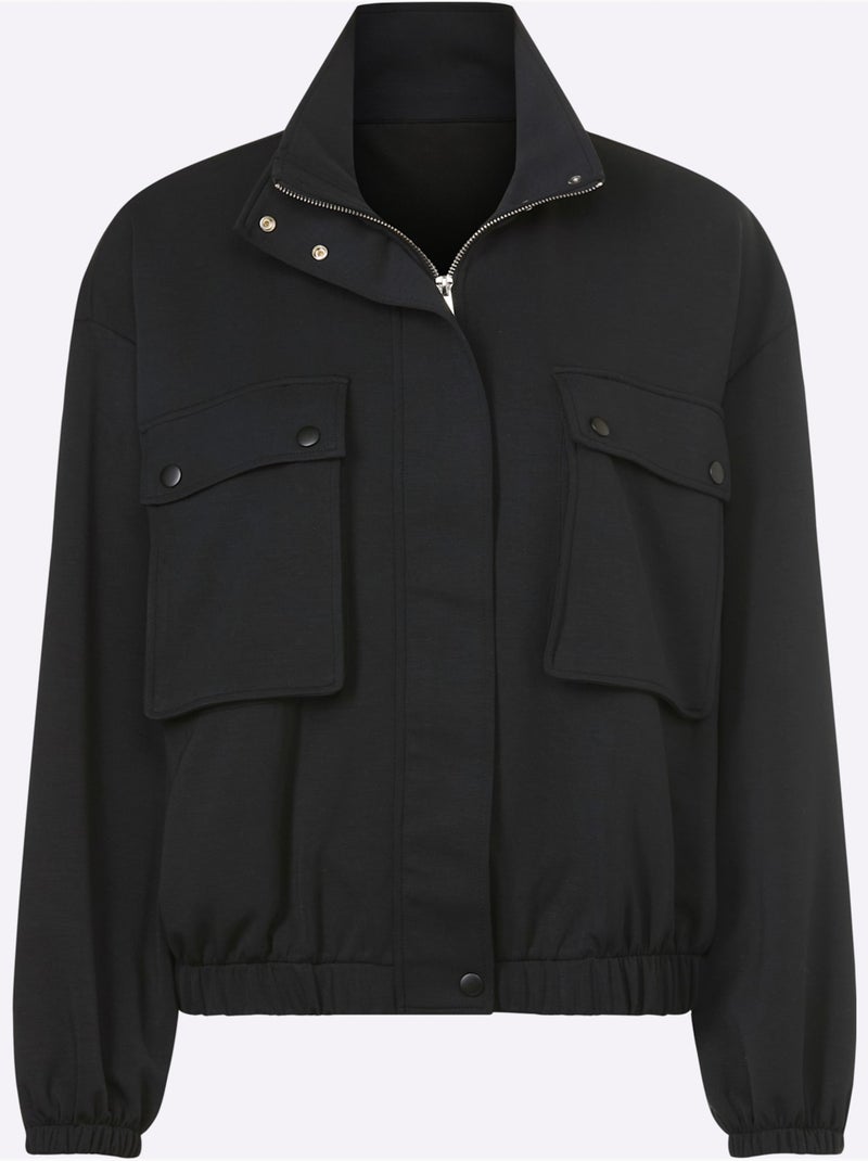 Veste Sweat 2 Poches Soufflet - Taille Standard - Helline Noir - Kiabi