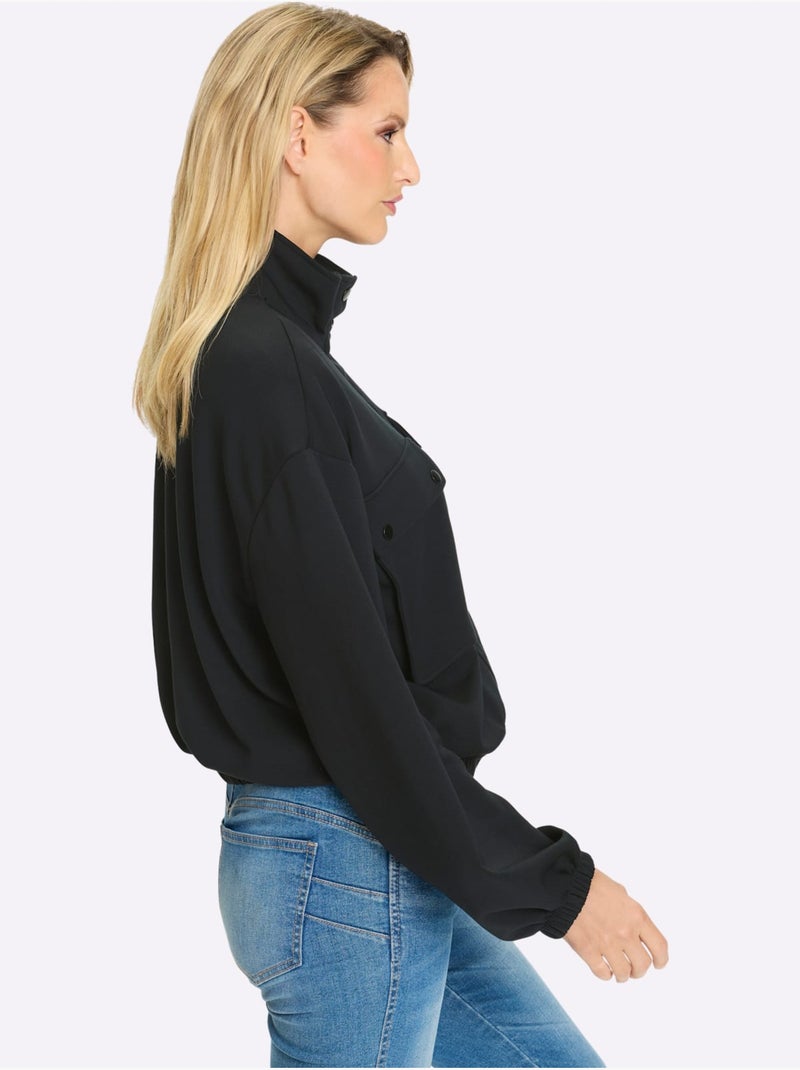 Veste Sweat 2 Poches Soufflet - Taille Standard - Helline Noir - Kiabi
