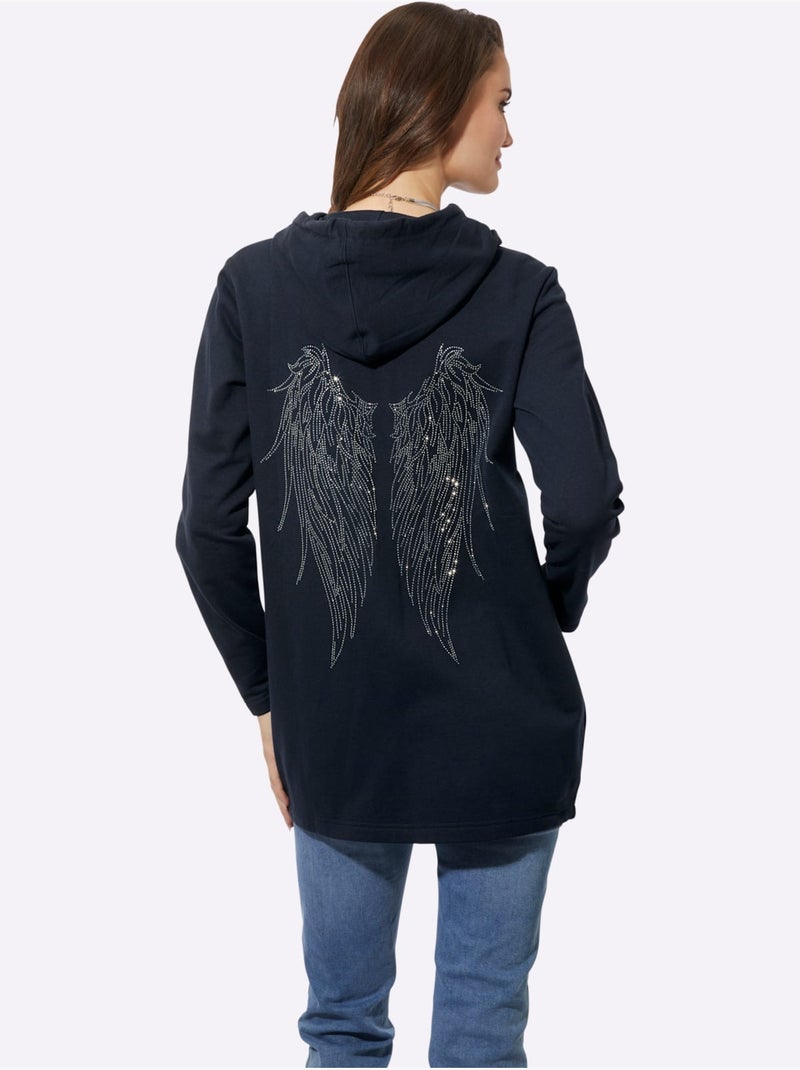 Veste Sweat 60% Coton - Taille Standard - Witt Bleu marine - Kiabi
