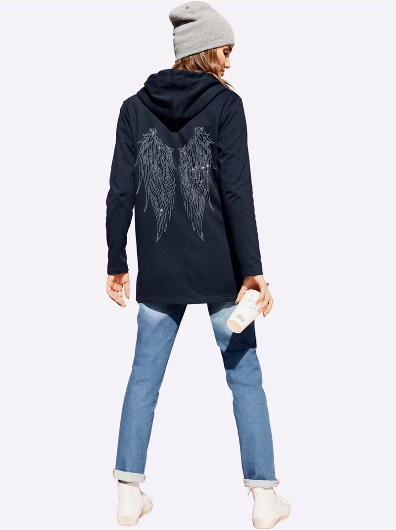 Veste Sweat 60% Coton - Taille Standard - Witt Bleu marine - Kiabi