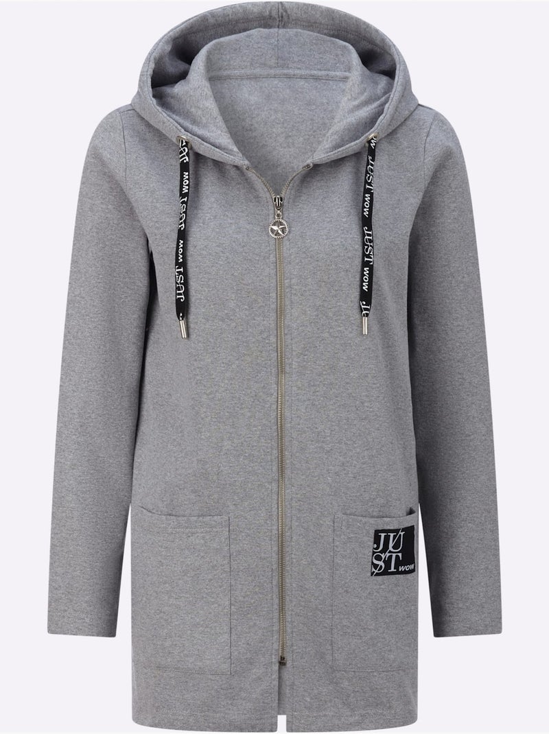 Veste Sweat 60% Coton - Taille Standard - Witt Gris chiné - Kiabi