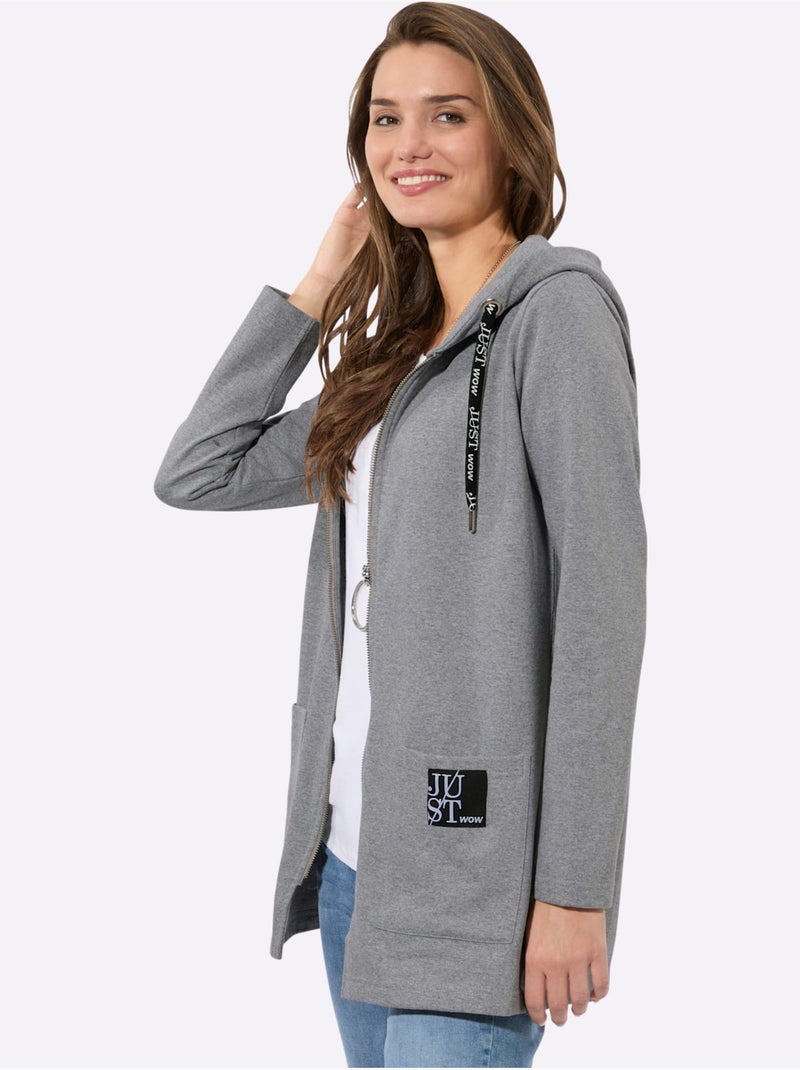 Veste Sweat 60% Coton - Taille Standard - Witt Gris chiné - Kiabi