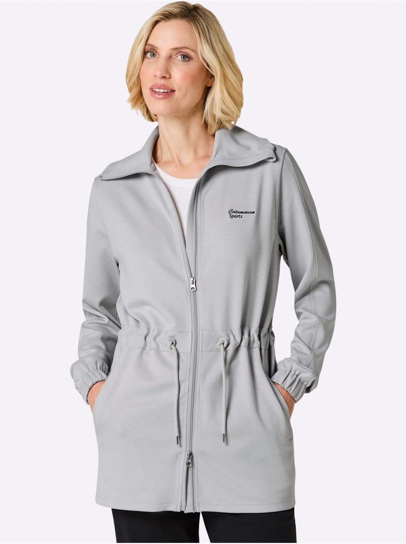 Veste sweat 70% viscose - taille standard - witt Gris chiné - Kiabi