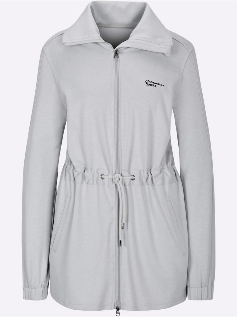 Veste sweat 70% viscose - taille standard - witt Gris chiné - Kiabi