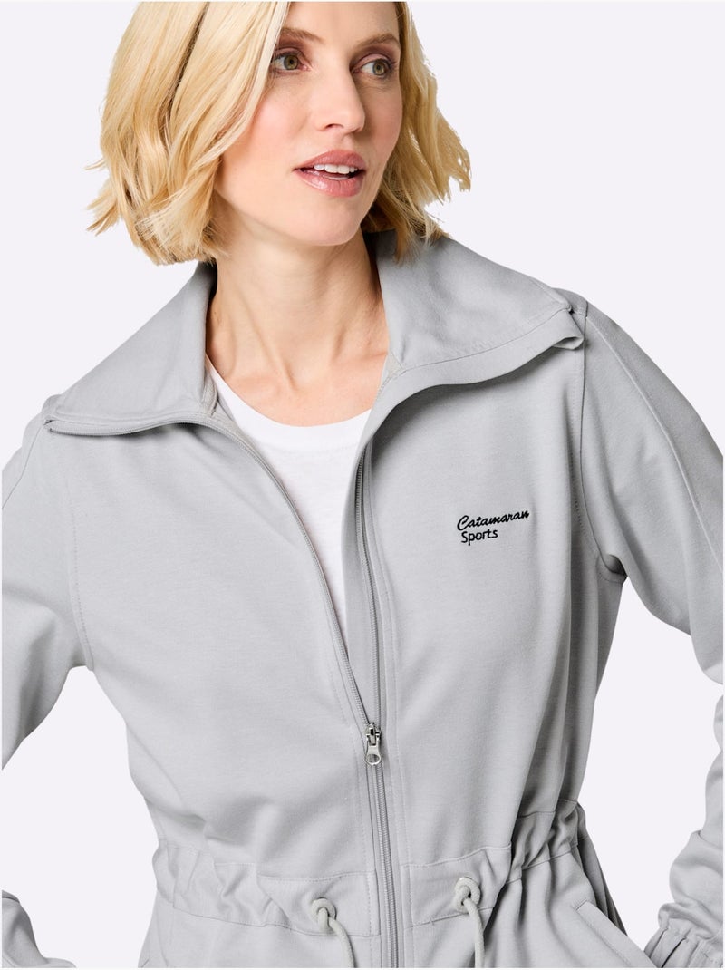Veste sweat 70% viscose - taille standard - witt Gris chiné - Kiabi
