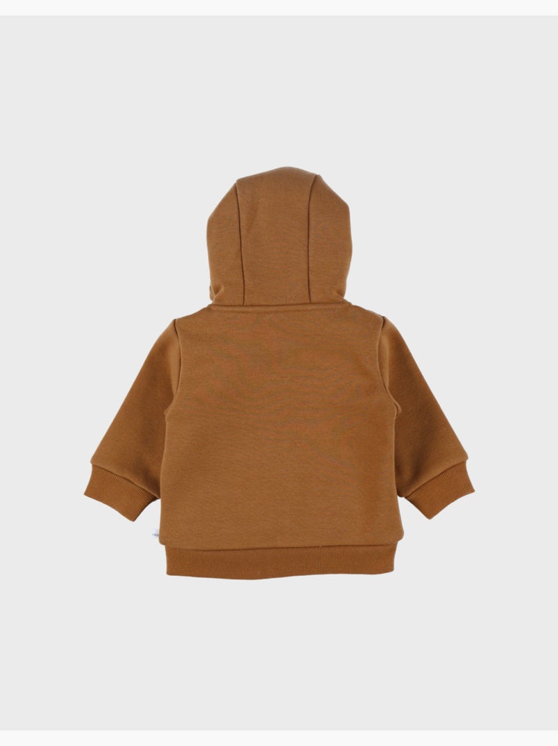 Veste sweat à capuche en Sweatoloudoux® Noukie's Marron - Kiabi