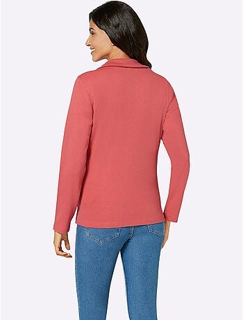 Veste sweat à col revers avec glissière et poches - Taille standard - Moda Vilona