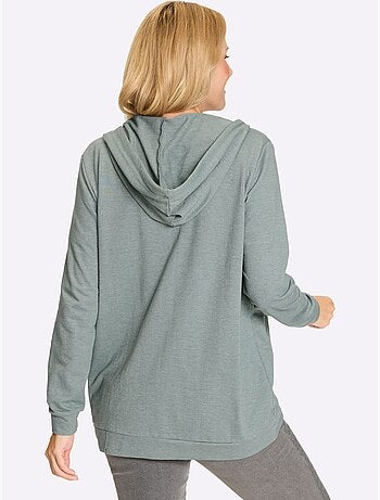 Veste Sweat Bel Aspect Chiné - Taille Standard - Moda Vilona