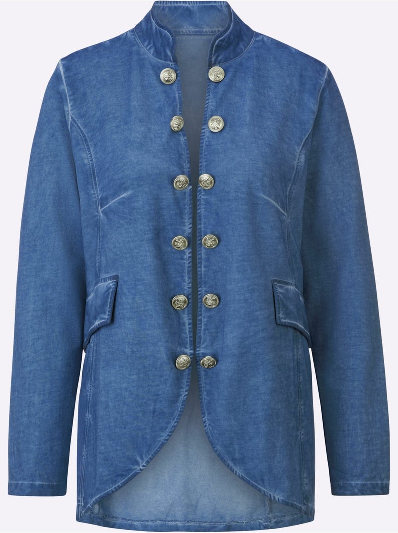 Veste Sweat Pur Coton - Taille Standard - Witt Bleu jean - Kiabi