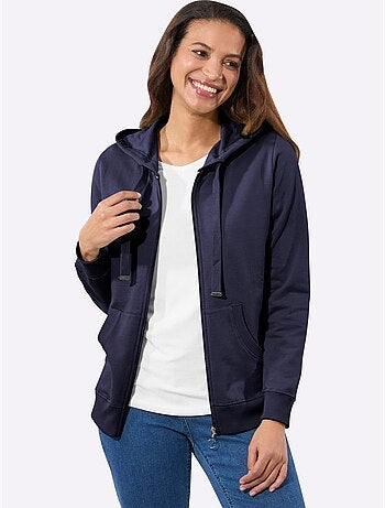 Veste sweat pur coton - taille standard - witt