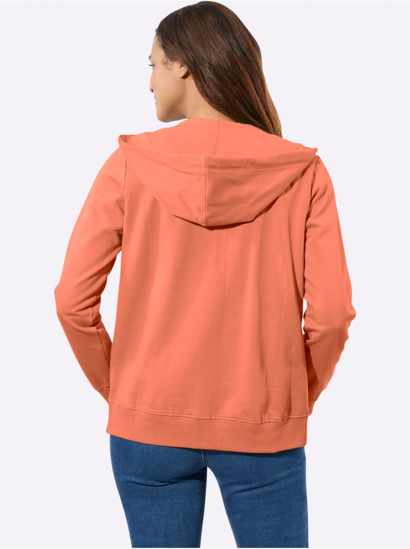 Veste sweat pur coton - taille standard - witt Orange - Kiabi