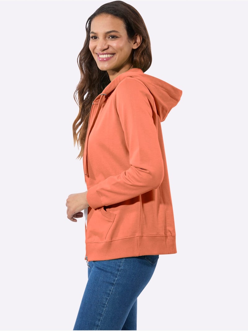 Veste sweat pur coton - taille standard - witt Orange - Kiabi