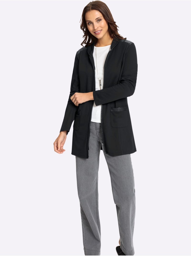 Veste Sweat Qualité Lisse Tendance - Taille Standard - Witt Noir - Kiabi